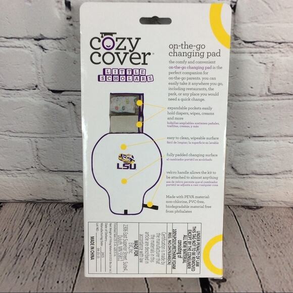 🐯NCAA LSU TIGERS Cozy Cover Diaper Changing Pad - Picture 5 of 6